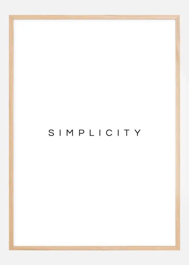 Simplicity Plakat