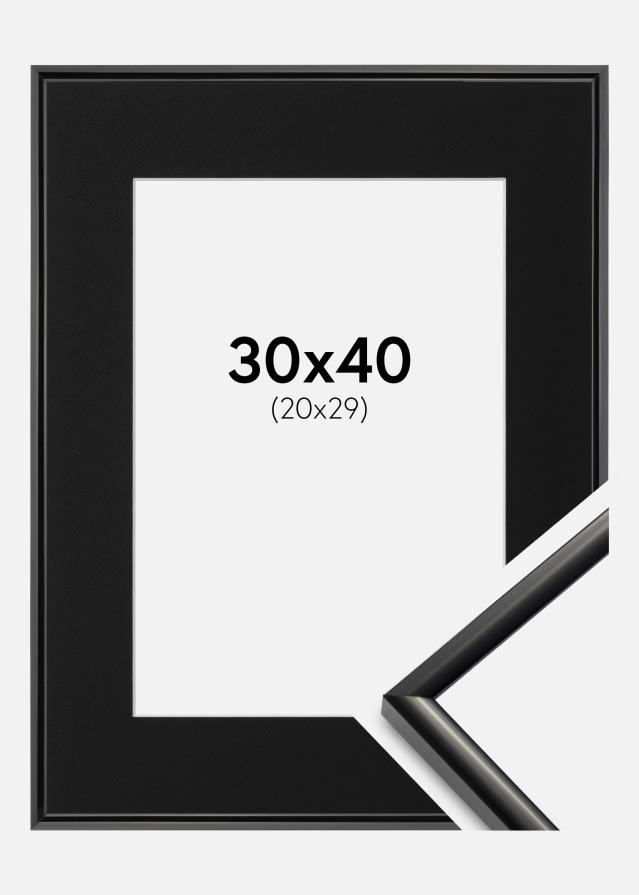 Ramme New Lifestyle Sort 30x40 cm - Passepartout Sort 21x30 cm