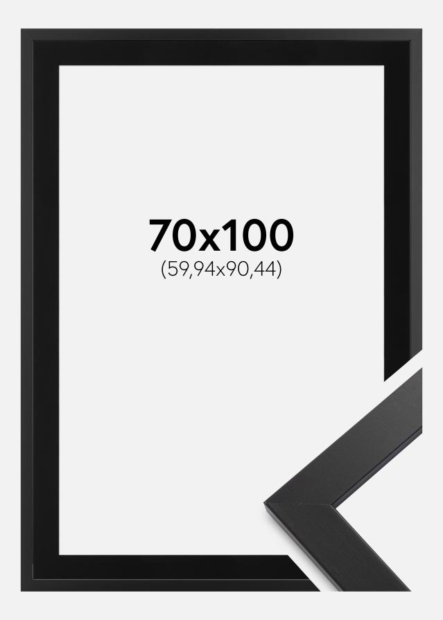 Ramme Black Wood 70x100 cm - Passepartout Sort 24x36 inches