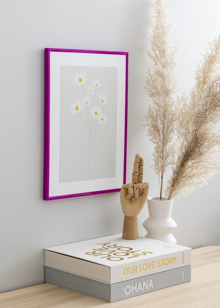 Ramme New Lifestyle Fuchsia 30x40 cm - Passepartout Sort 20x28 cm