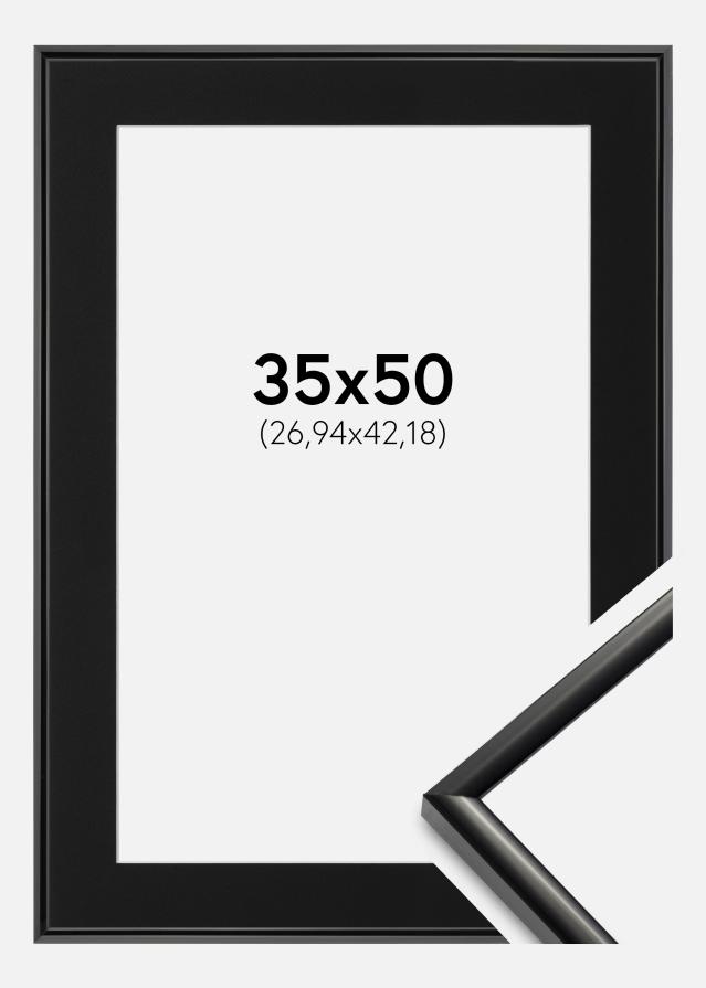 Ramme New Lifestyle Sort 35x50 cm - Passepartout Sort 11x17 inches
