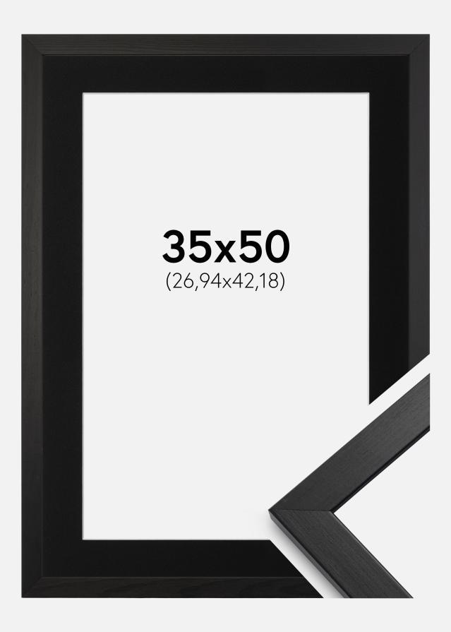 Ramme Stilren Sort 35x50 cm - Passepartout Sort 11x17 inches