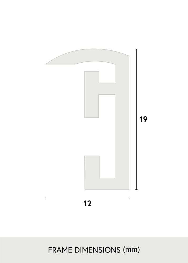 Ramme Victoria Sort 40x50 cm - Passepartout Hvid 28x35 cm