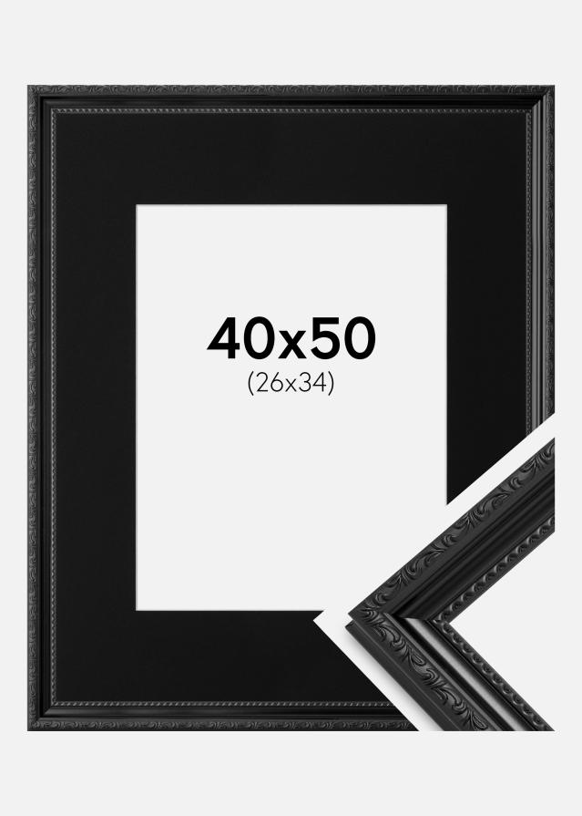 Ramme Abisko Sort 40x50 cm - Passepartout Sort 27x35 cm