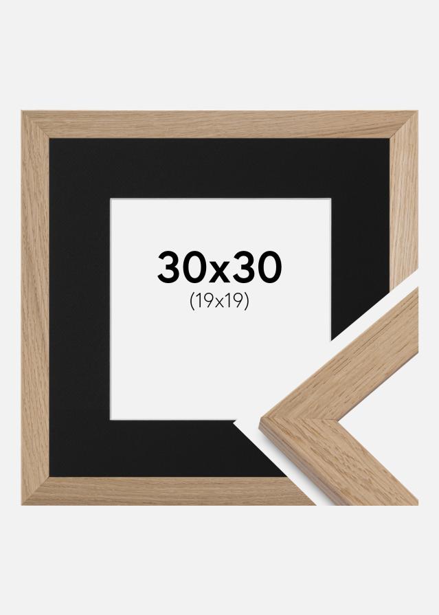 Ramme Trendline Eg 30x30 cm - Passepartout Sort 20x20 cm