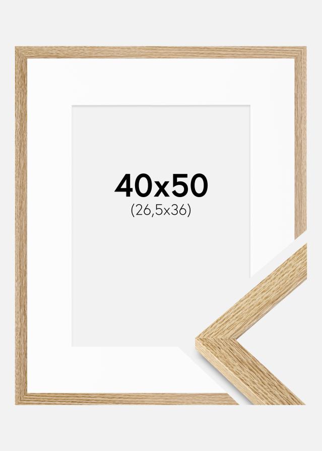 Ramme Selection Eg 40x50 cm - Passepartout Hvid 27,5x37 cm
