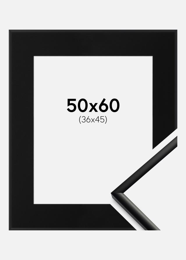 Ramme New Lifestyle Mat Sort 50x60 cm - Passepartout Sort 37x46 cm