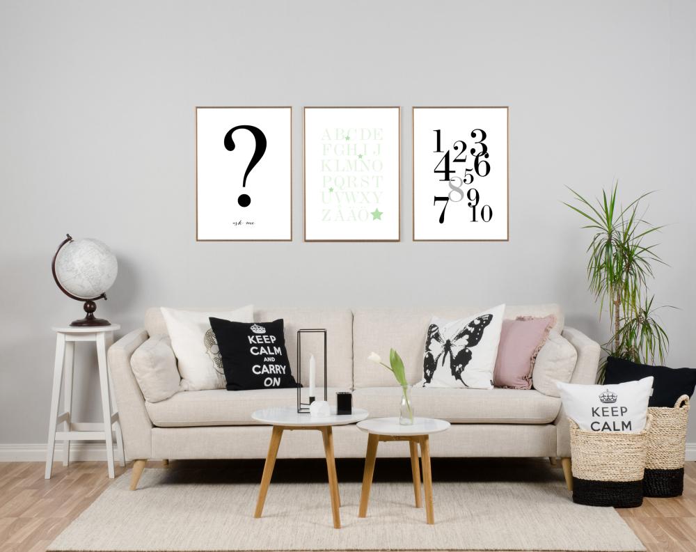 1-10 - Sort/grå Plakat