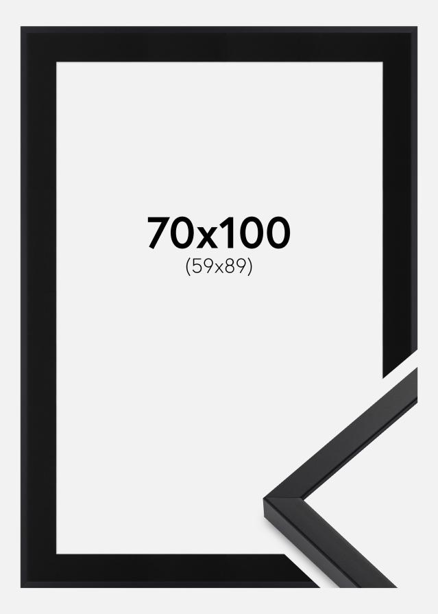 Ramme E-Line Sort 70x100 cm - Passepartout Sort 60x90 cm