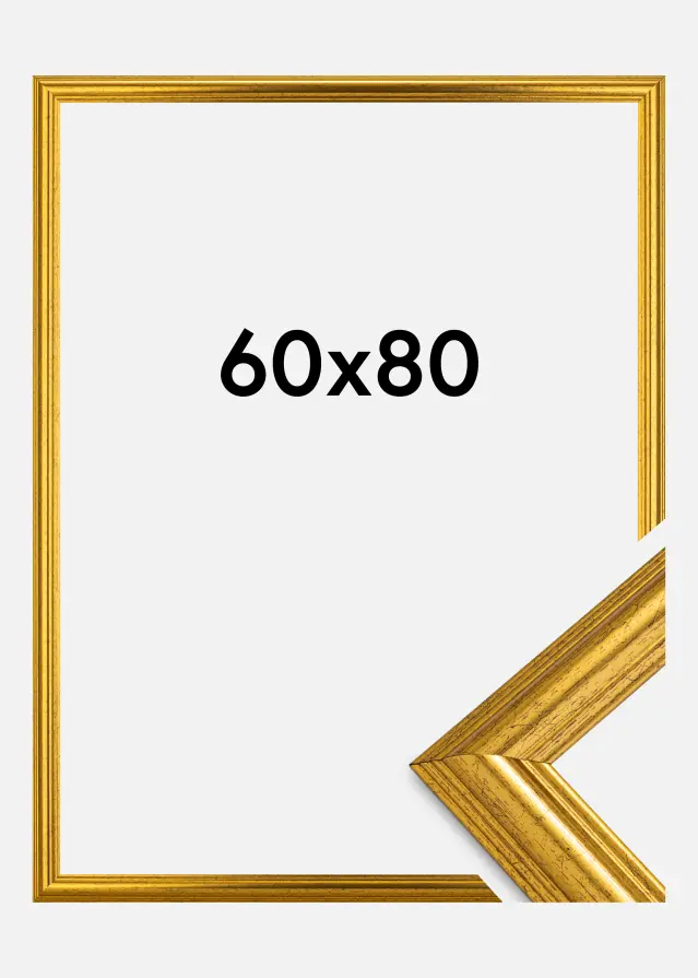 Ramme Vestkysten Guld 60x80 cm