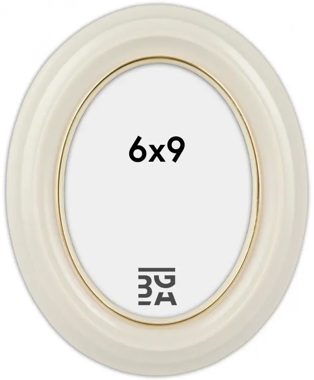 Eiri Mozart Oval Fotoramme Hvid 6x9 cm