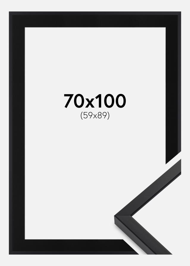 Ramme E-Line Wide Sort 70x100 cm - Passepartout Sort 60x90 cm