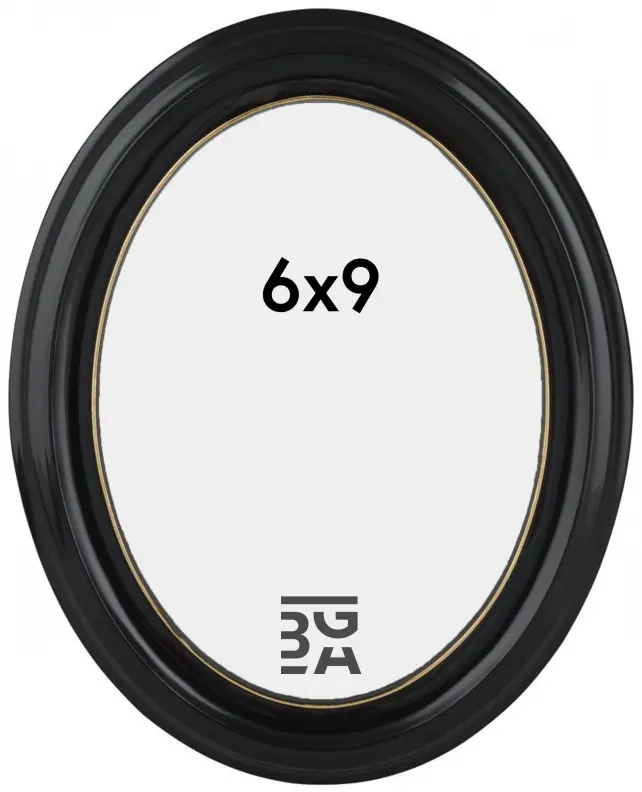 Eiri Mozart Oval Fotoramme Sort 6x9 cm