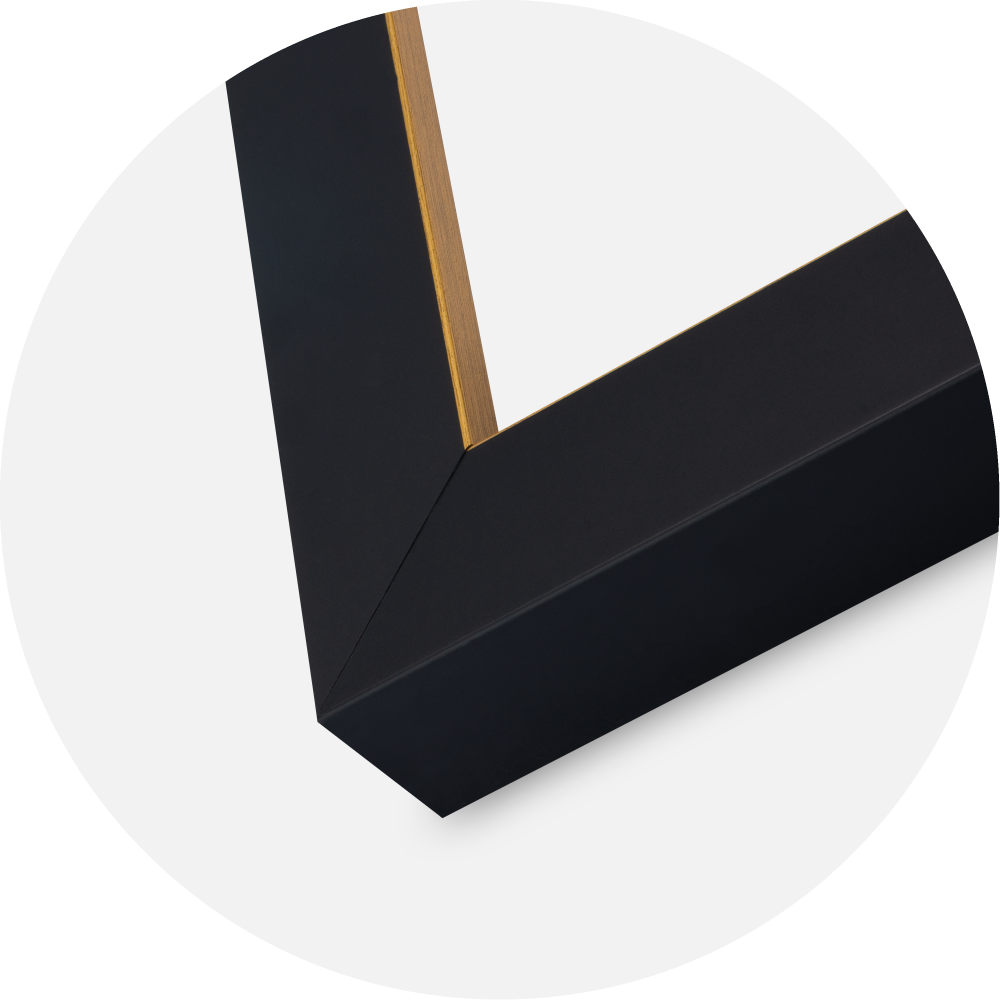 Ramme Sussex Akrylglas Sort/Guld 30x30 cm