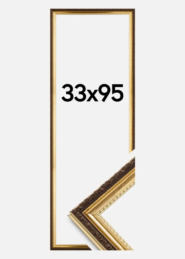 Ramme Abisko Akrylglas Guld 33x95 cm