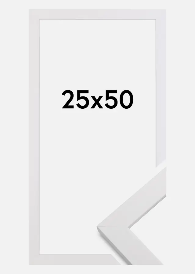 Ramme White Wood Akrylglas 25x50 cm
