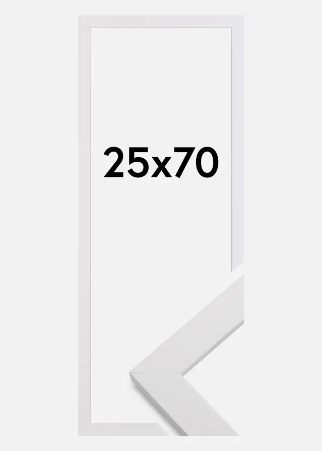 Ramme White Wood Akrylglas 25x70 cm