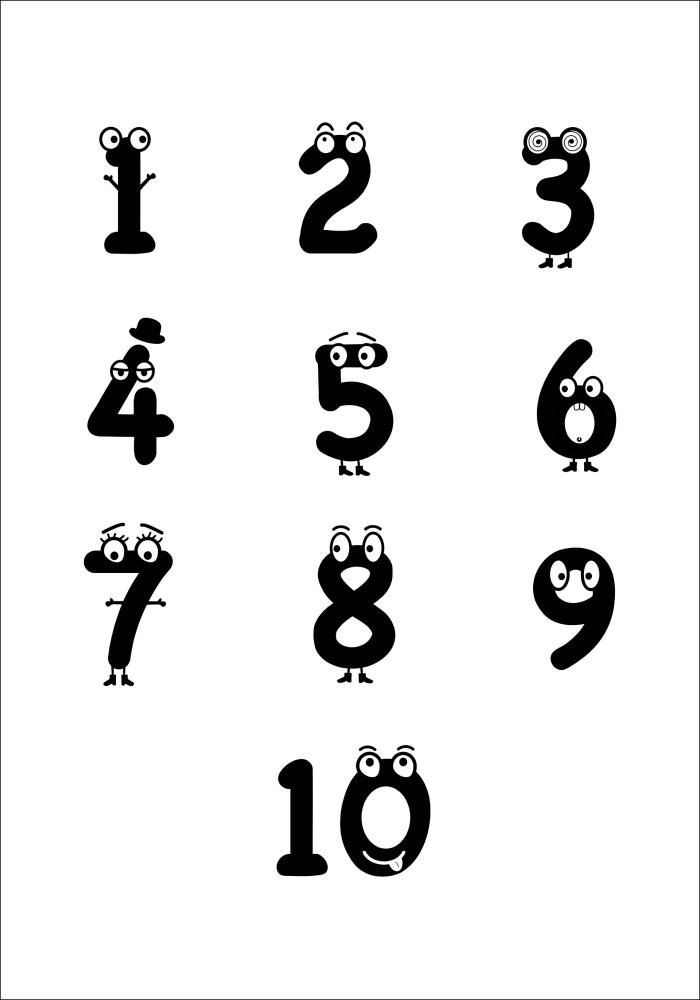 123 B&W Plakat