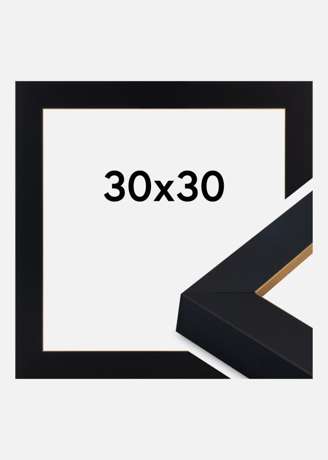 Ramme Sussex Akrylglas Sort/Guld 30x30 cm