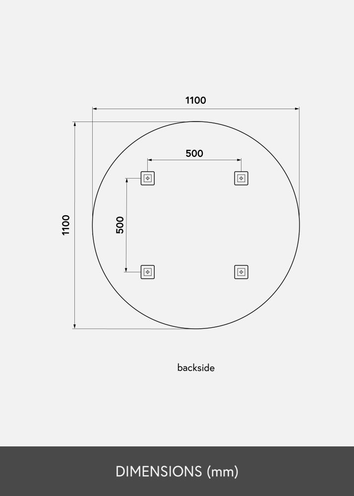 KAILA Rundt Spejl Deluxe 110 cm Ø