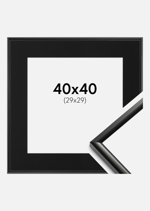 Ramme New Lifestyle Sort 40x40 cm - Passepartout Sort 30x30 cm