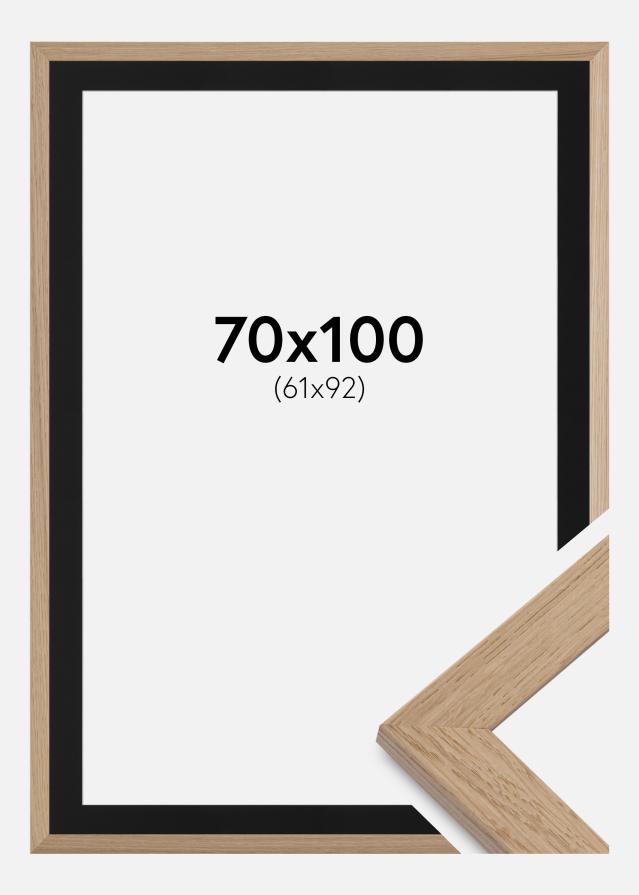 Ramme Trendline Eg 70x100 cm - Passepartout Sort 62x93 cm