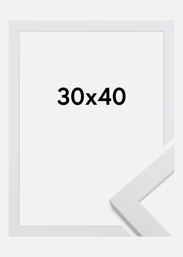 Ramme White Wood 30x40 cm