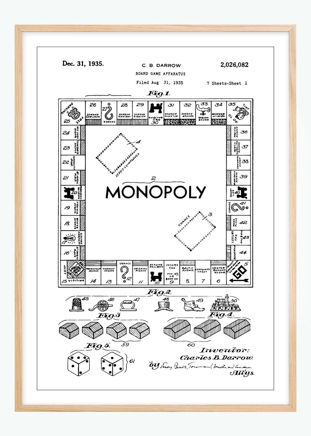Product Image for Patenttegning - Monopol I Plakat (21x29.7 cm (A4))