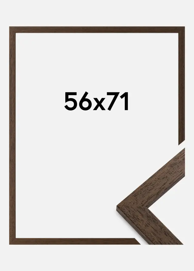 Ramme Brown Wood Akrylglas 56x71 cm