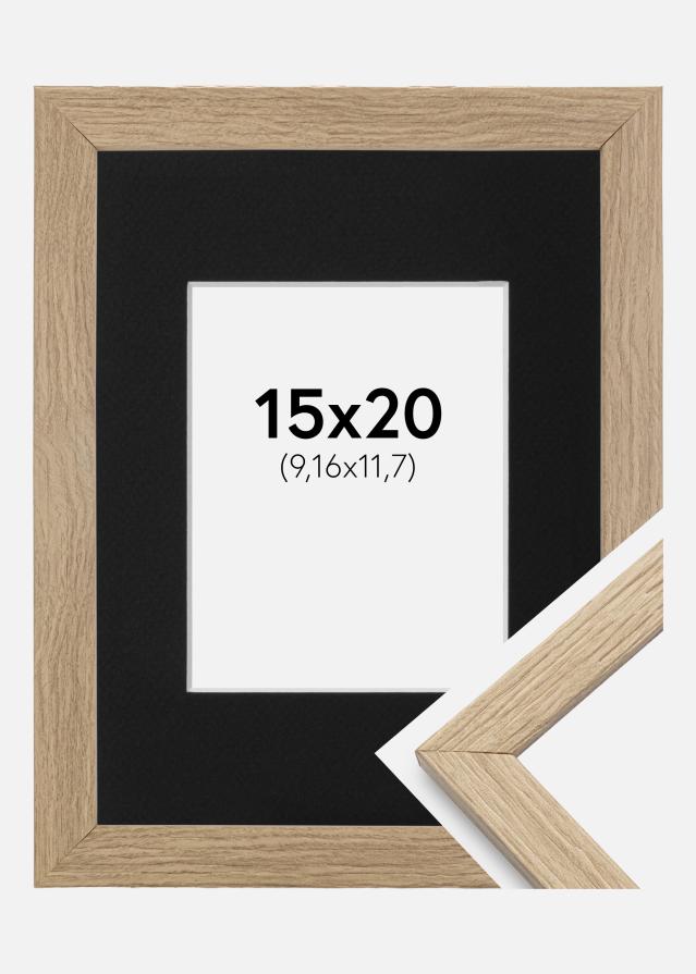 Ramme Stilren Eg 15x20 cm - Passepartout Sort 4x5 inches