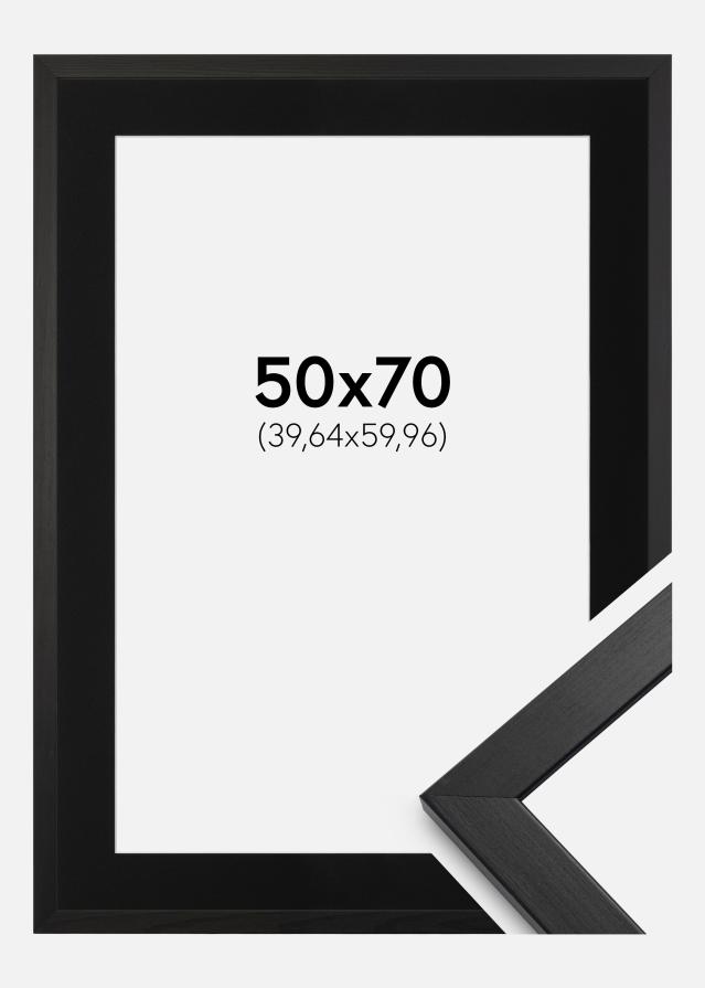 Ramme Stilren Sort 50x70 cm - Passepartout Sort 16x24 inches