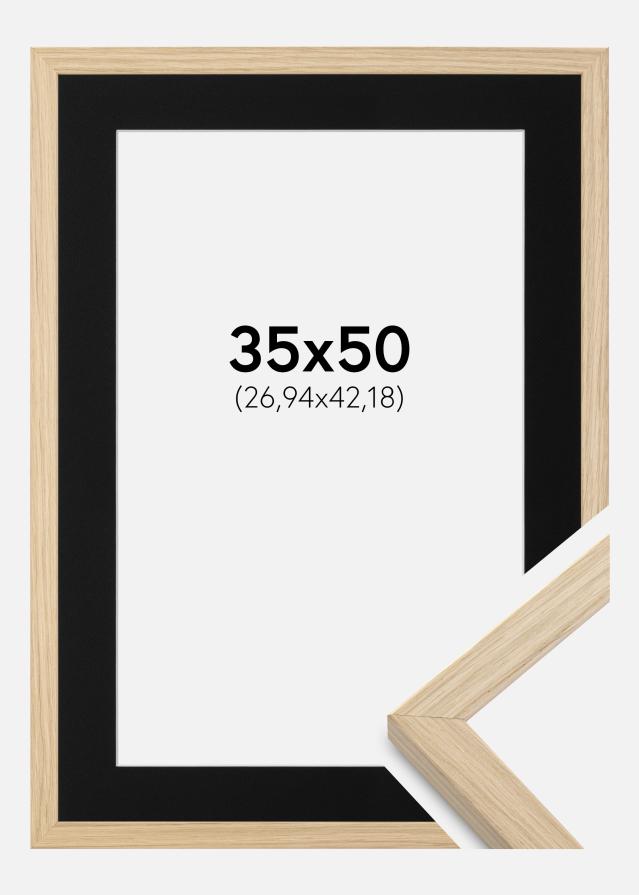 Ramme Grimsåker Eg 35x50 cm - Passepartout Sort 11x17 inches