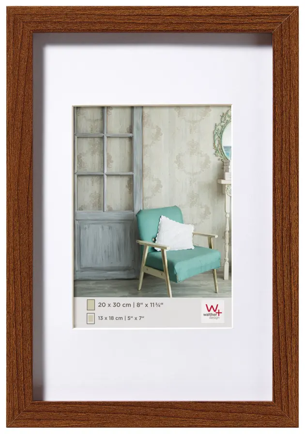 Ramme New Stockholm Valnød 15x20 cm