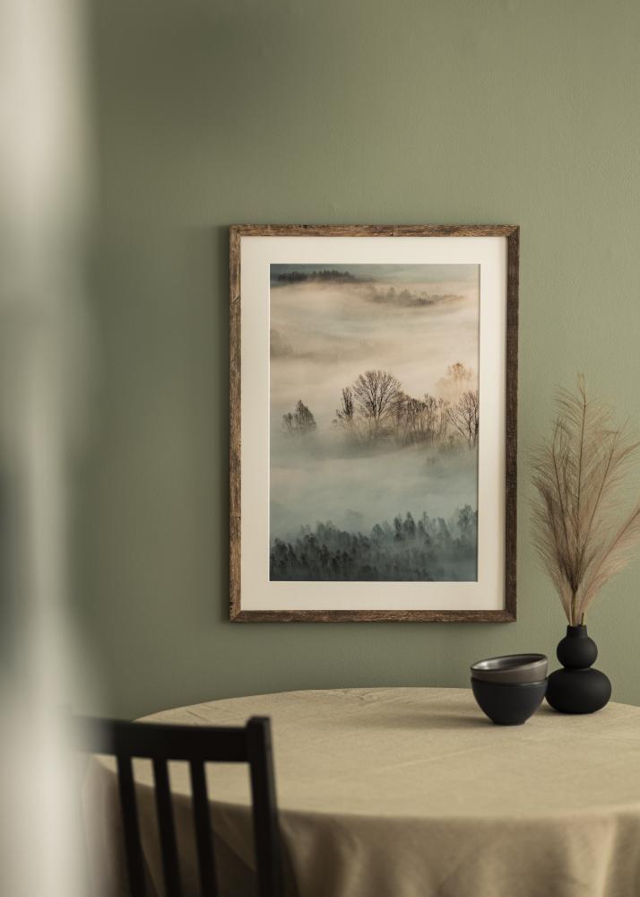 Ramme Fiorito Washed Oak 60x80 cm - Passepartout Hvid 50x60 cm