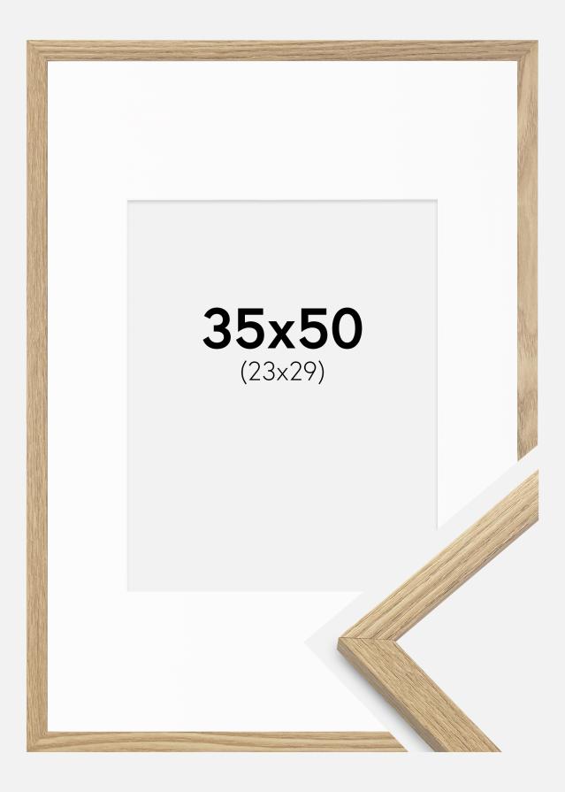 Ramme Trendy Eg 35x50 cm - Passepartout Hvid 24x30 cm