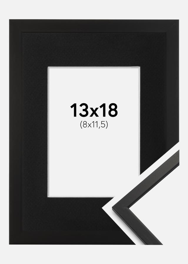 Ramme Edsbyn Sort 13x18 cm - Passepartout Sort 9x12 cm