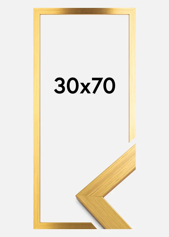 Ramme Gold Wood Akrylglas 30x70 cm