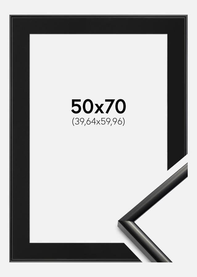 Ramme New Lifestyle Sort 50x70 cm - Passepartout Sort 16x24 inches