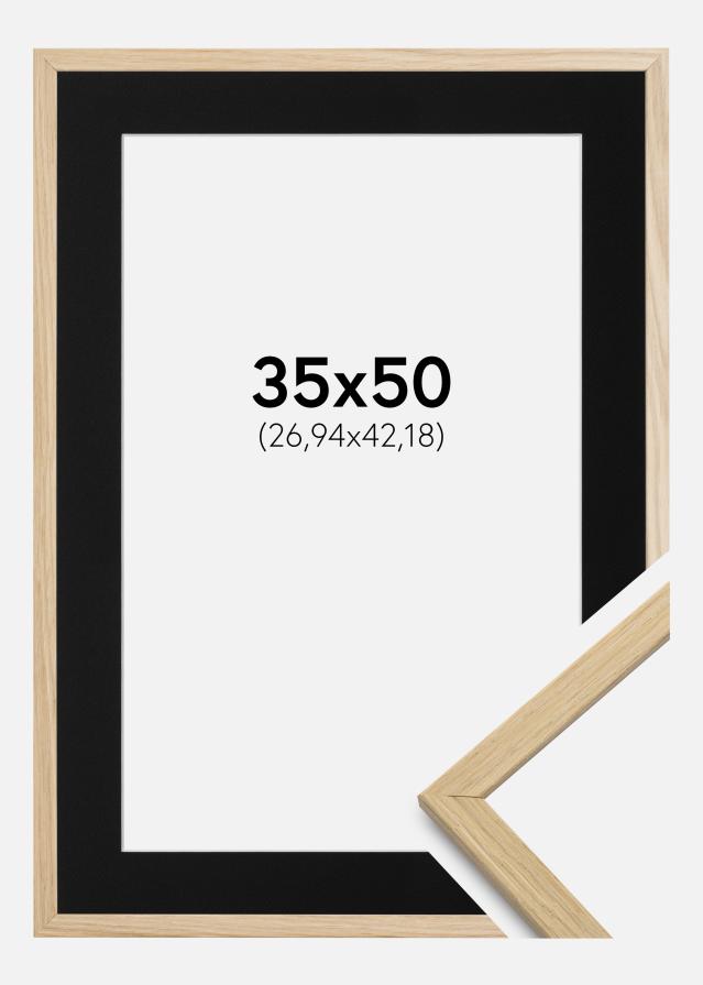 Ramme Edsbyn Eg 35x50 cm - Passepartout Sort 11x17 inches