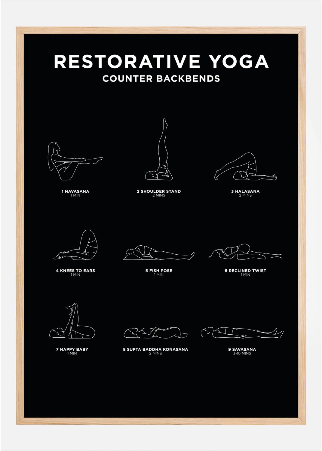 Product Image for Restorative Yoga - Black Plakat (30x40 cm)