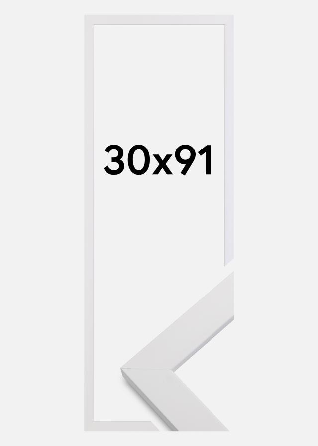 Ramme White Wood Akrylglas 30x91 cm