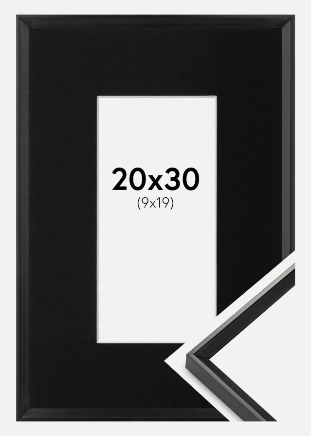 Ramme Desire Sort 20x30 cm - Passepartout Sort 10x20 cm
