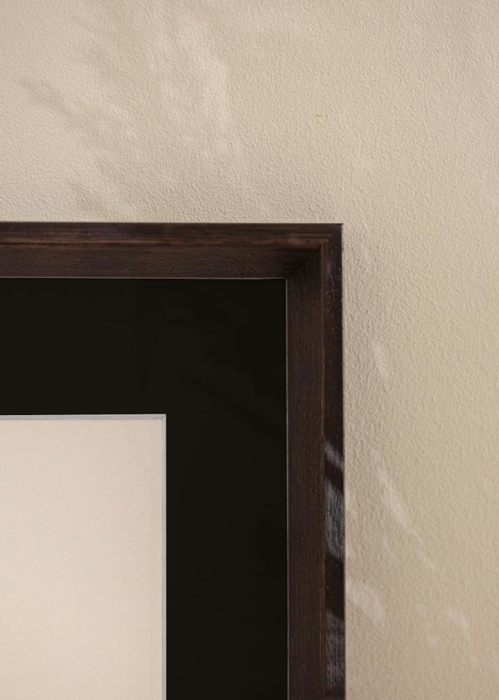 Ramme Globe Espresso 40x50 cm - Passepartout Sort 29,7x42 cm (A3)