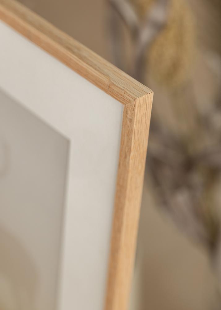 Ramme Tynd Eg 40x60 cm - Passepartout Hvid 25x50 cm