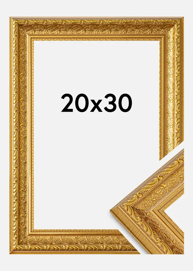 Ramme Ornate Akrylglas Guld 20x30 cm