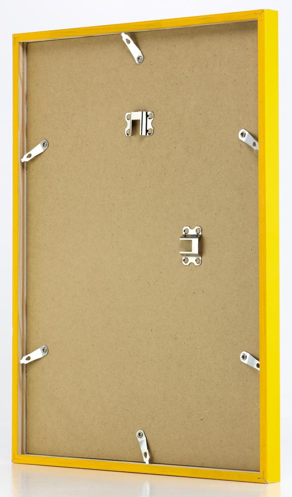 Ramme E-Line Gul 70x100 cm - Passepartout Sort 59,4x84 cm (A1)
