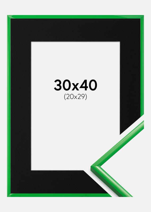 Ramme New Lifestyle Grass Green 30x40 cm - Passepartout Sort 21x30 cm