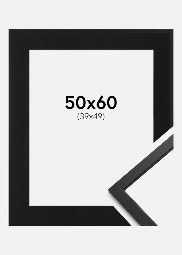 Ramme Edsbyn Sort 50x60 cm - Passepartout Sort 40x50 cm