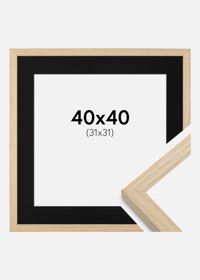 Ramme Grimsåker Eg 40x40 cm - Passepartout Sort 32x32 cm