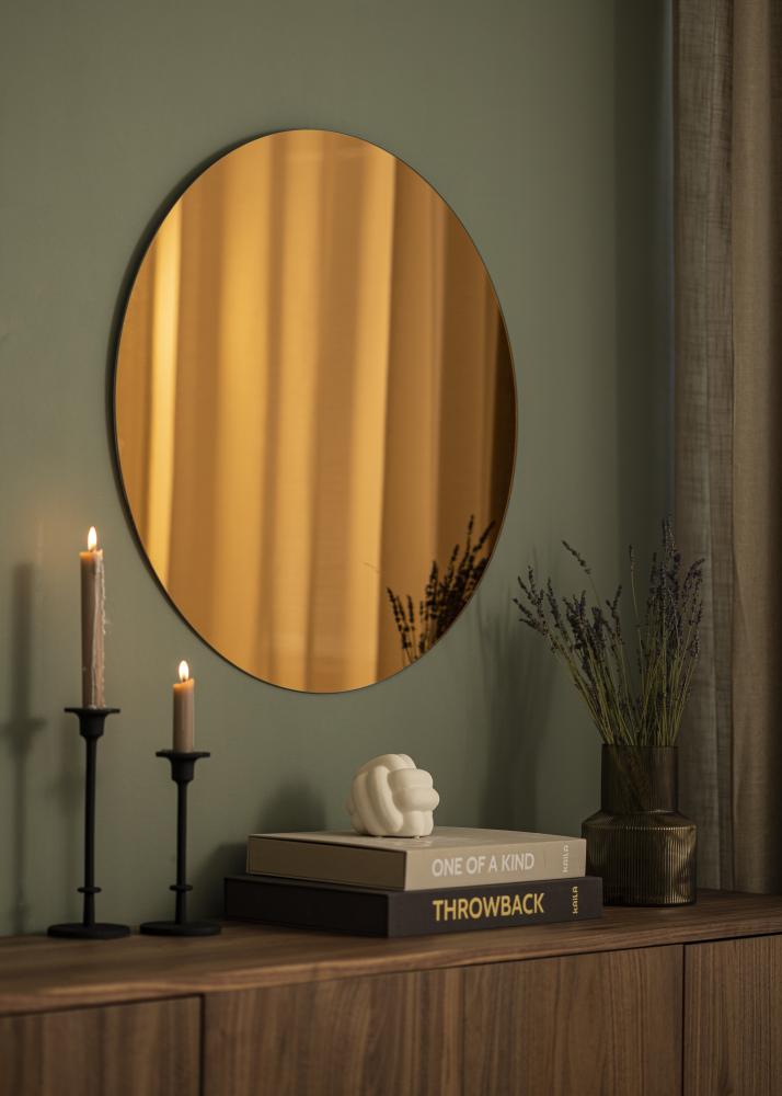 Spejl Golden Bronze 70 cm Ø
